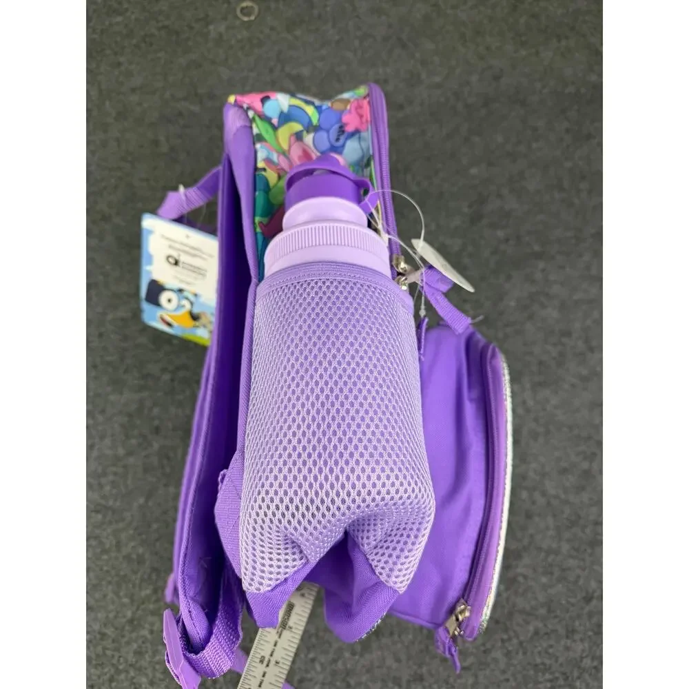 New Bluey & Bingo 5-Piece Backpack Set with Lunch Bag & Water Bottle - Official